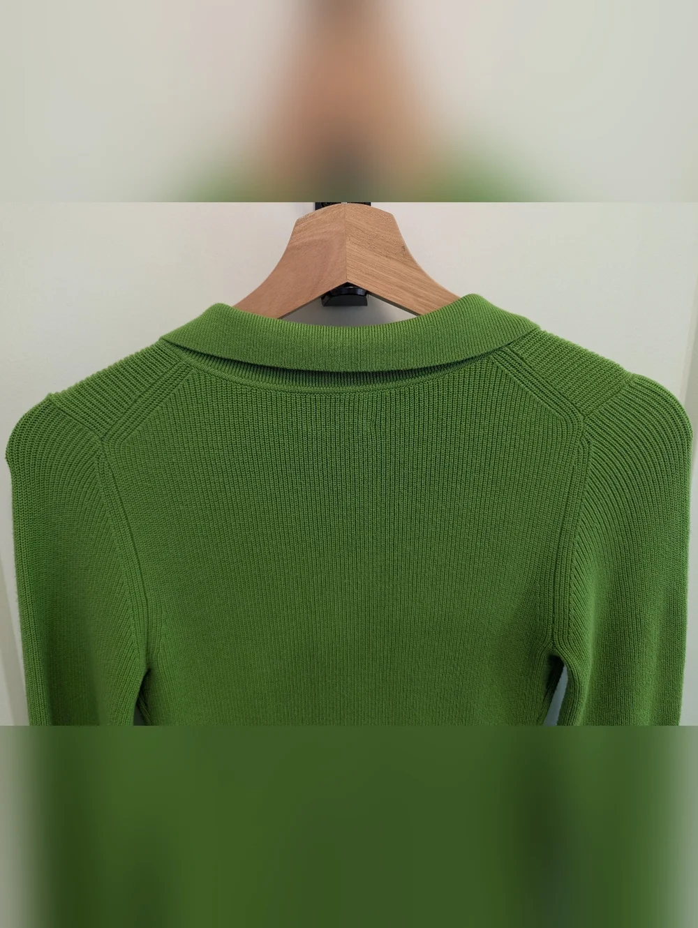 Wilfred Cove Dress Ribbed Button Front Knit Green Aritzia Bodycon - Picture 6 of 8